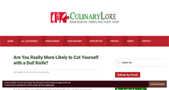 Desktop Screenshot of culinarylore.com